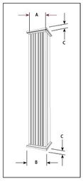 Main 2 - FLUTED GLOSS WHITE ALUM COLUMN - LWI Supply - Montgomery