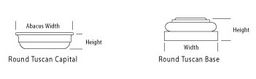 Main 2 - TAPERED POLY TUSCAN CAPITAL & BASE - LWI Supply - Montgomery