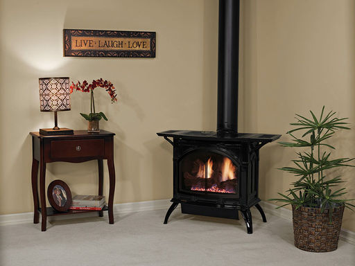 Monsma | DVP30CC70FP: Matte BLK Cast Iron Stove D