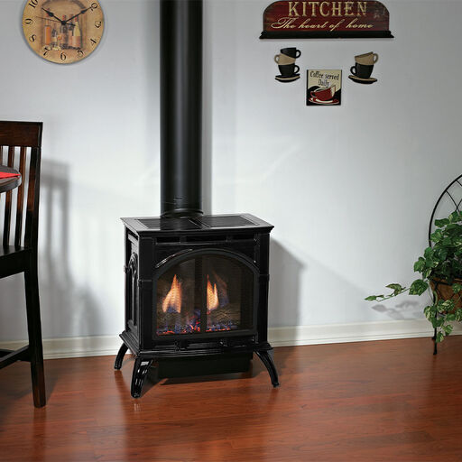 Monsma | DVP20CC70FP: Matte BLK Cast Iron Stove D